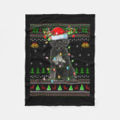 Giant Schnauzer Dog Ugly Christmas Sweaters Holida Fleece Deken (Voorkant)