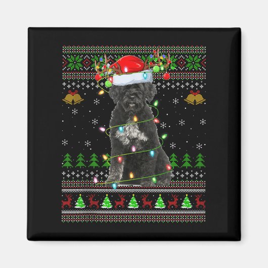 Giant Schnauzer Dog Ugly Christmas Sweaters Holida Magneet (Voorkant)