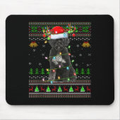 Giant Schnauzer Dog Ugly Christmas Sweaters Holida Muismat (Voorkant)