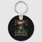 Giant Schnauzer Dog Ugly Christmas Sweaters Holida Sleutelhanger (Voorkant)