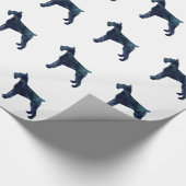 Giant Schnauzer Geometric Pattern Silhouette Cadeaupapier (Hoek)