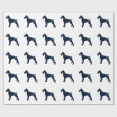 Giant Schnauzer Geometric Pattern Silhouette Cadeaupapier (Vlak)