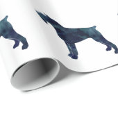 Giant Schnauzer Geometric Pattern Silhouette Cadeaupapier (Rol Hoek)