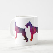 Giant Schnauzer Geometric Pattern Silhouette Koffiemok (Voorkant links)