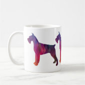Giant Schnauzer Geometric Pattern Silhouette Koffiemok (Links)