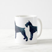 Giant Schnauzer Geometric Pattern Silhouette Koffiemok (Voorkant rechts)