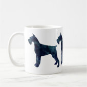 Giant Schnauzer Geometric Pattern Silhouette Koffiemok (Links)