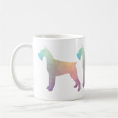 Giant Schnauzer Geometric Pattern Silhouette Koffiemok (Links)