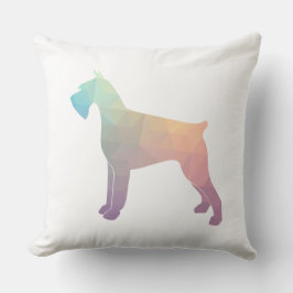 Giant Schnauzer Geometric Pattern Silhouette Kussen