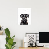 Giant Schnauzer gepersonaliseerde print (Thuiskantoor)