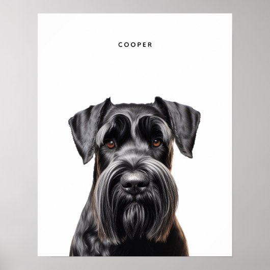 Giant Schnauzer gepersonaliseerde print (Voorkant)