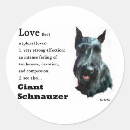 Giant Schnauzer Gifts Ronde Sticker