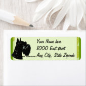 Giant Schnauzer ~ Green Leaves Design Etiket (Insitu)