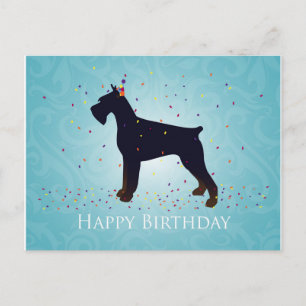 Giant Schnauzer Happy Birthday Design Briefkaart