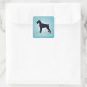 Giant Schnauzer Happy Birthday Design Vierkante Sticker (Tas)