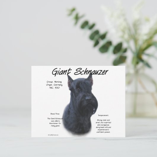Giant Schnauzer History Design Briefkaart (Staand voorkant)