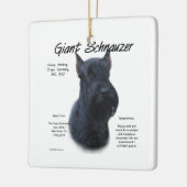 Giant Schnauzer History Design Keramisch Ornament (Links)