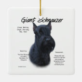 Giant Schnauzer History Design Keramisch Ornament (Achterkant)
