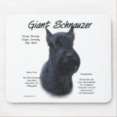 Giant Schnauzer History Design Muismat (Voorkant)