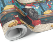 Giant Schnauzer Holiday Baking: Feestelijke Kerst Cadeaupapier (Rol Hoek)