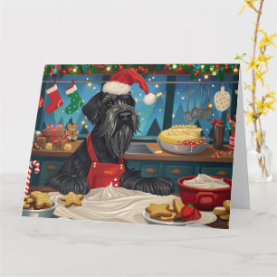 Giant Schnauzer Holiday Baking: Feestelijke Kerst Kaart