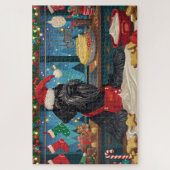 Giant Schnauzer Holiday Baking: Feestelijke Kerst Legpuzzel (Verticaal)