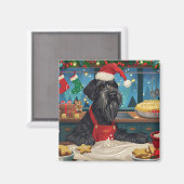 Giant Schnauzer Holiday Baking: Feestelijke Kerst Magneet (Voorkant / Achterkant)