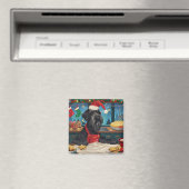 Giant Schnauzer Holiday Baking: Feestelijke Kerst Magneet (Insitu (Vaatwasser))