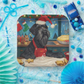 Giant Schnauzer Holiday Baking: Feestelijke Kerst Papieren Bordje (Feest)