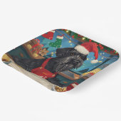 Giant Schnauzer Holiday Baking: Feestelijke Kerst Papieren Bordje (Gebogen)