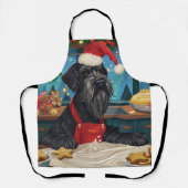 Giant Schnauzer Holiday Baking: Feestelijke Kerst Schort (Voorkant)