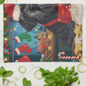 Giant Schnauzer Holiday Baking: Feestelijke Kerst Theedoek (Gevouwen)