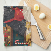 Giant Schnauzer Holiday Baking: Feestelijke Kerst Theedoek (Quarter Fold)