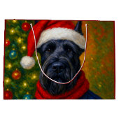 Giant Schnauzer Holiday Card Groot Cadeauzakje (Achterkant)