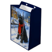 Giant Schnauzer Holiday Medium Cadeauzakje (Achterkant Gekanteld)