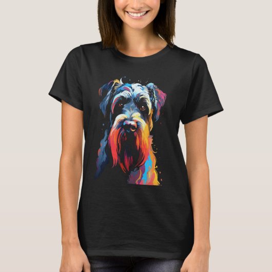 Giant schnauzer hond wandelen huisdier fan t-shirt (Voorkant)