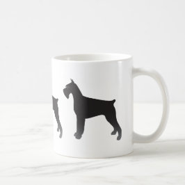 Giant Schnauzer Hondenras Illustration Silhouette Koffiemok