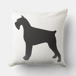 Giant Schnauzer Hondenras Illustration Silhouette Kussen