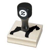 Giant Schnauzer Hondenras Silhouette Rubberstempel (Stempel)