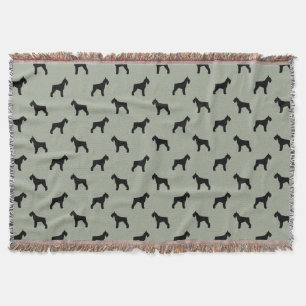 Giant Schnauzer Hondenras Silhouettes Pattern Deken