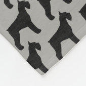 Giant Schnauzer Hondenras Silhouettes Pattern Fleece Deken (Hoek)
