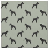 Giant Schnauzer Hondenras Silhouettes Patterned Stof (Swatch)