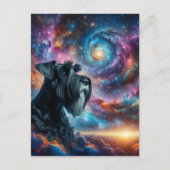 Giant Schnauzer in de kosmos Briefkaart (Voorkant)