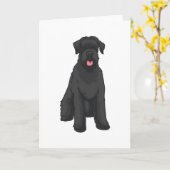 Giant Schnauzer Kaart (Gele Bloem)