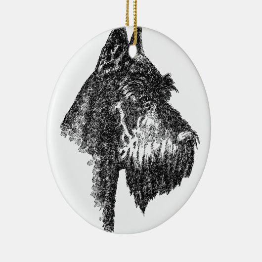 Giant-Schnauzer Keramisch Ornament (Rechts)