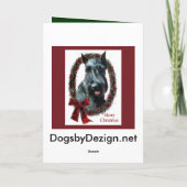 Giant Schnauzer kerstcadeautjes Feestdagen Kaart (Achterkant)