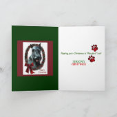 Giant Schnauzer kerstcadeautjes Feestdagen Kaart (Binnen)