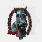 Giant Schnauzer kerstcadeautjes Ornament Kaart (Voorkant)