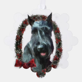 Giant Schnauzer kerstcadeautjes Ornament Kaart