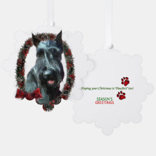 Giant Schnauzer kerstcadeautjes Ornament Kaart